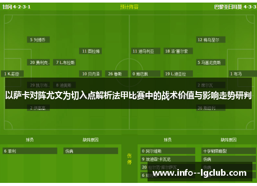 以萨卡对阵尤文为切入点解析法甲比赛中的战术价值与影响走势研判